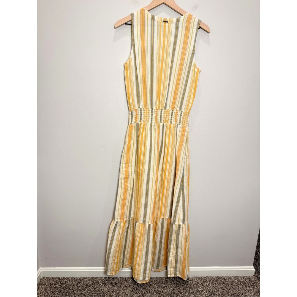 Prana California Dreaming 100% Organic Cotton Golden Hour Stripe Maxi Dress XS - Picture 7 of 15